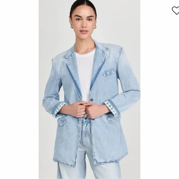 Oak & Acorn Light Blue Denim Women's Blazer - Picture 3 of 14